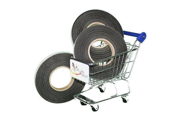 Bande d'étanchéité pour joints 11/3-7 mm, noire, 4,4 m