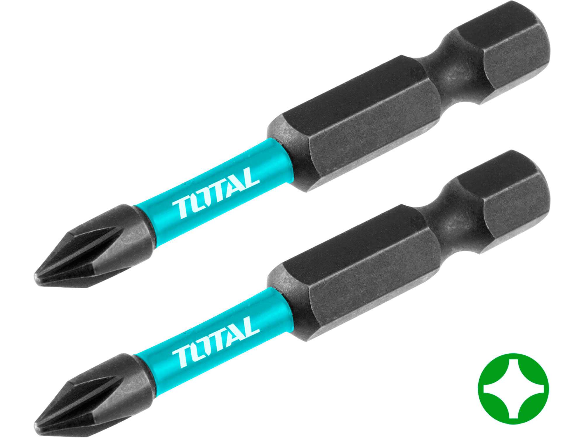 Total Embouts de tournevis à frapper, S2, PH2, 50 mm, industrie Total Embouts de tournevis à frapper, S2, PH2, 50 mm, industrie