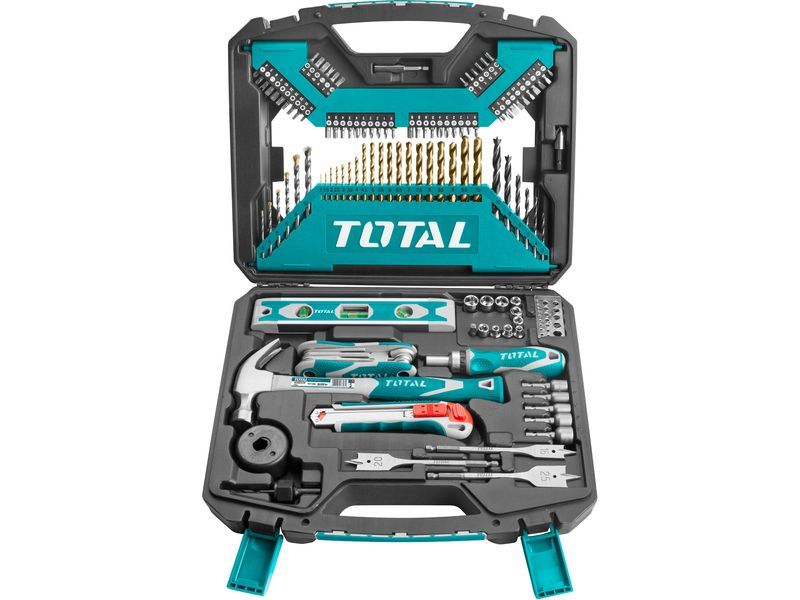 Total Jeu d'outils et de forets, 120 pièces, HSS Total Jeu d'outils et de forets, 120 pièces, HSS